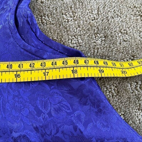 Handmade Purple Floral Sleeveless Tunic Size 12 - Picture 8 of 15